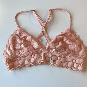 Feminine sexy pink lace Bralette by Aerie